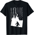 Idaho Bigfoot American Flag Silhouette Sasquatch Usa Flag