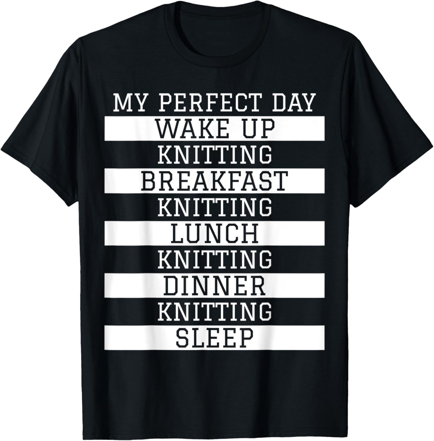Funny Knitter Gift 'My Perfect Day' Yarn Knitting Humor