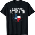 If Found Please Return To Texas Usa State America