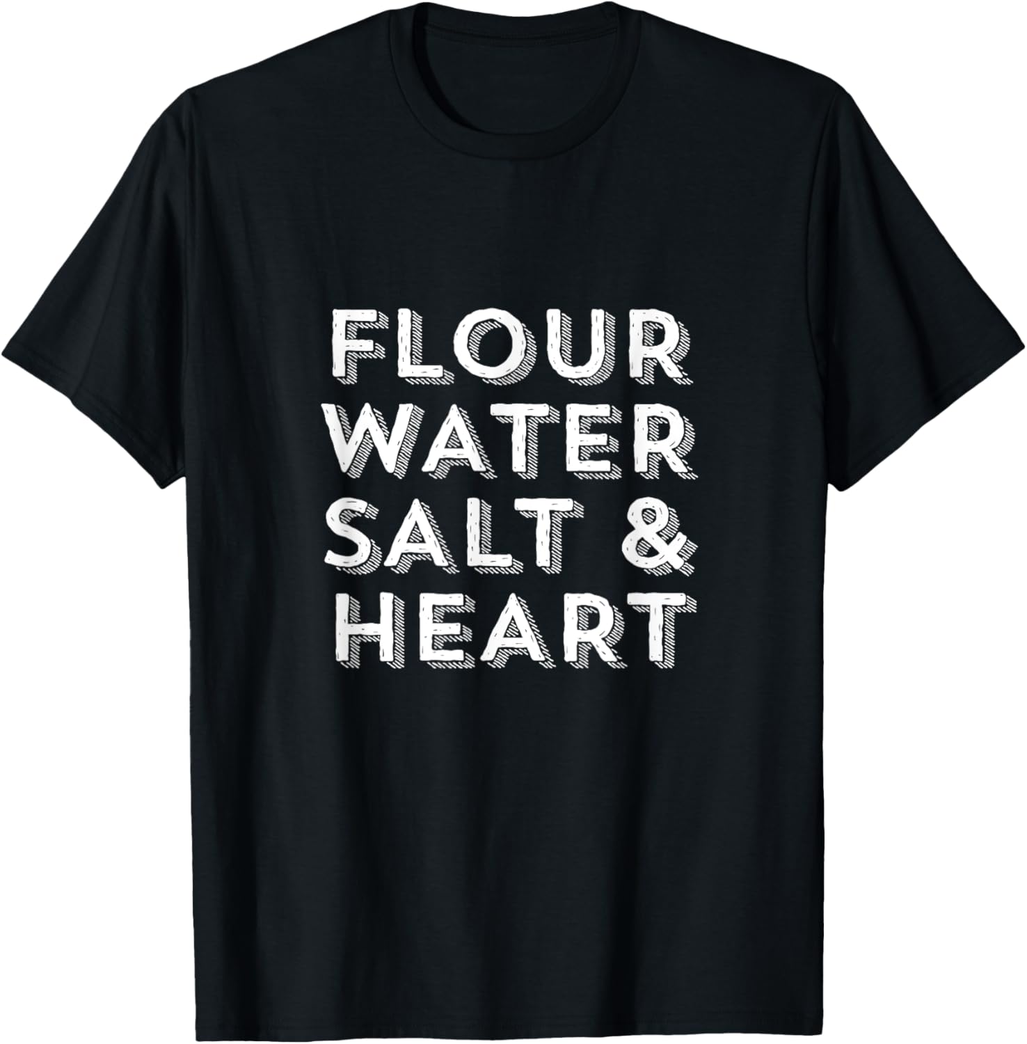 Sourdough Bread Baker Ingredients Flour Water Salt Heart