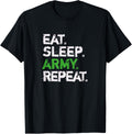 Eat Sleep Army Repeat Distressed Font: Cool Military