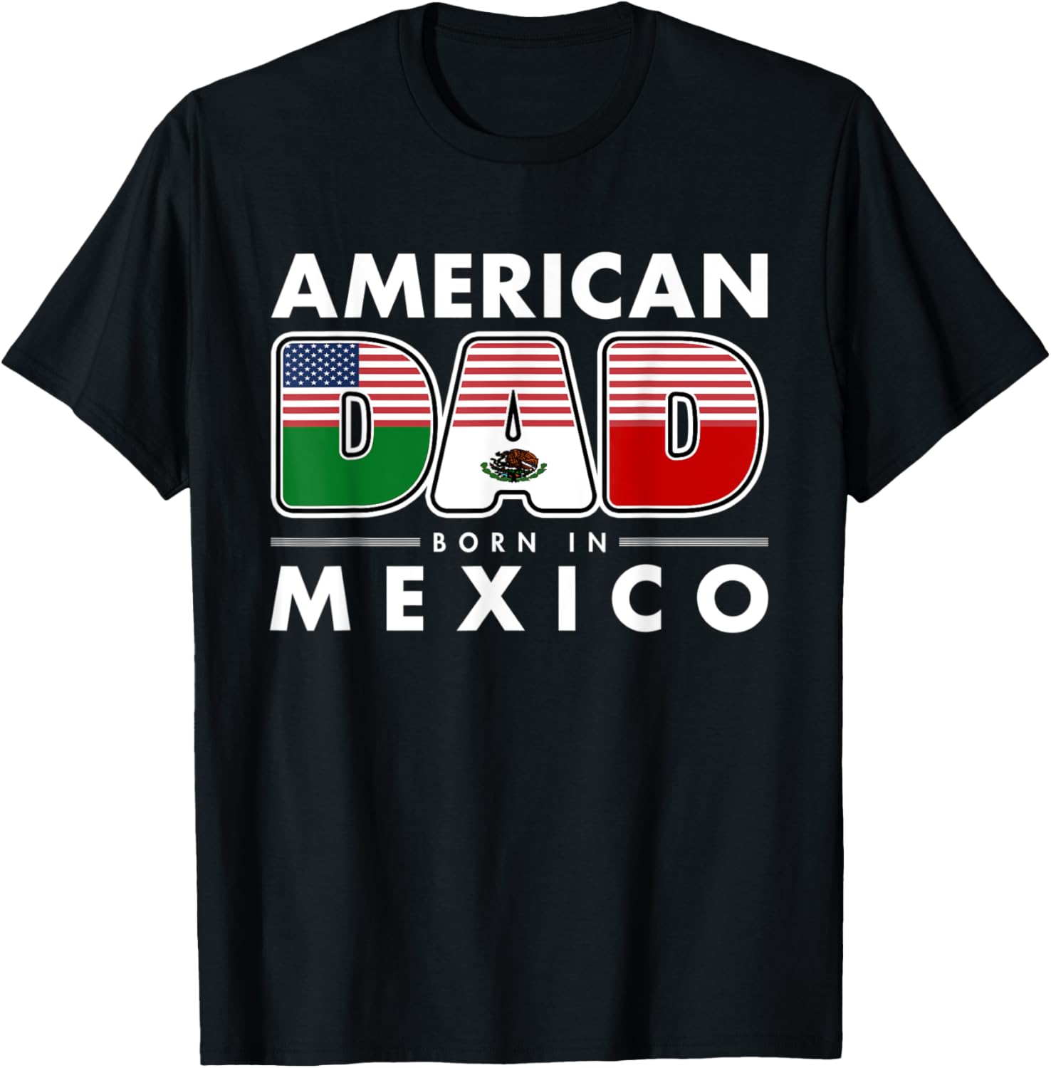 Mens American Dad Born In Mexico Bandera Mexican American Flag
