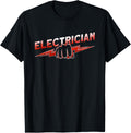 Funny Electrical Worker Skull Usa Flag Electrician