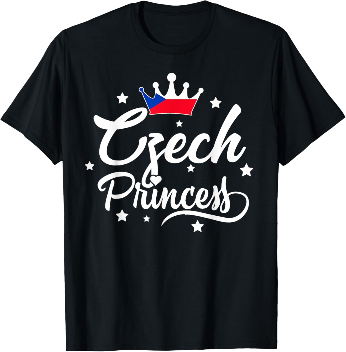 Czech Princess Proud Czech Girl Czech Republic Flag T Shirt Small Black