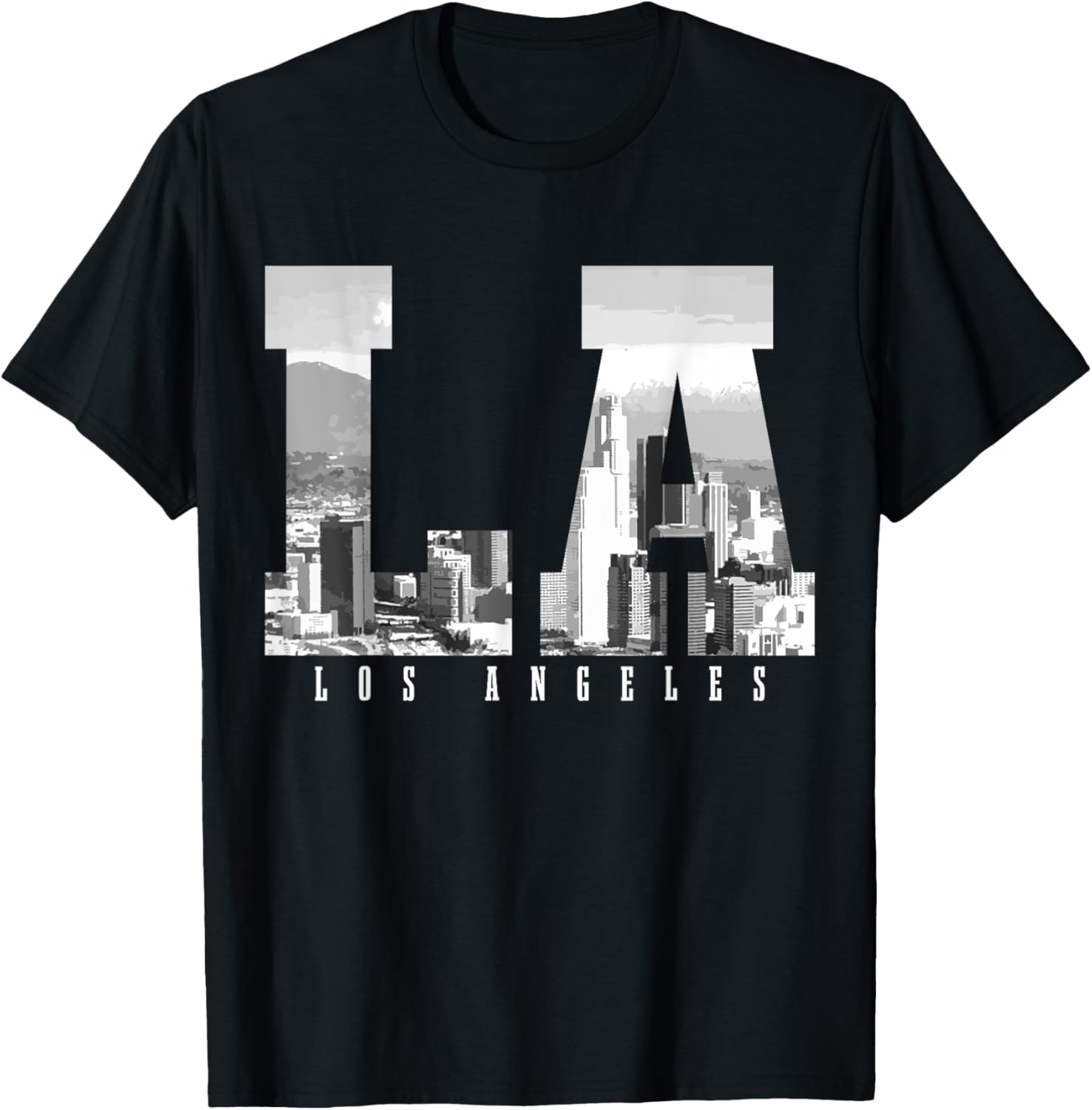 Los Angeles California La Skyline Pride Black White Vintage