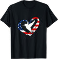 Hummingbird American Flag Heart Usa 4Th Of July
