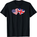 United Kingdom Usa Flag T Shirt Heart British American Love