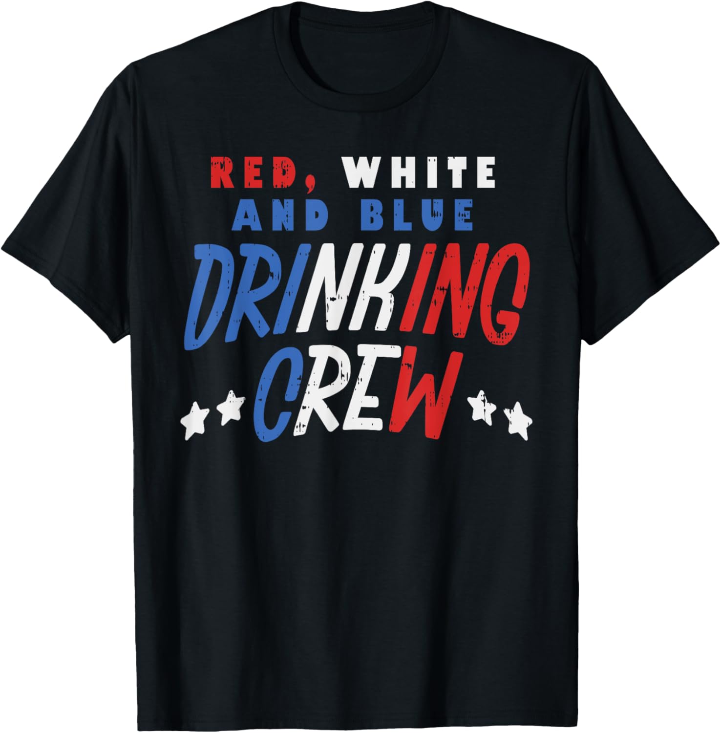 Red White And Blue Drinking Crew Funny Usa 4Th Of July Party