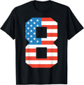 Fun 8Th Birthday Us American Flag 4Th Of July Boy 8 Year Old