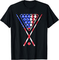 American Flag Billiards Pool Cue And Rack Design Gift