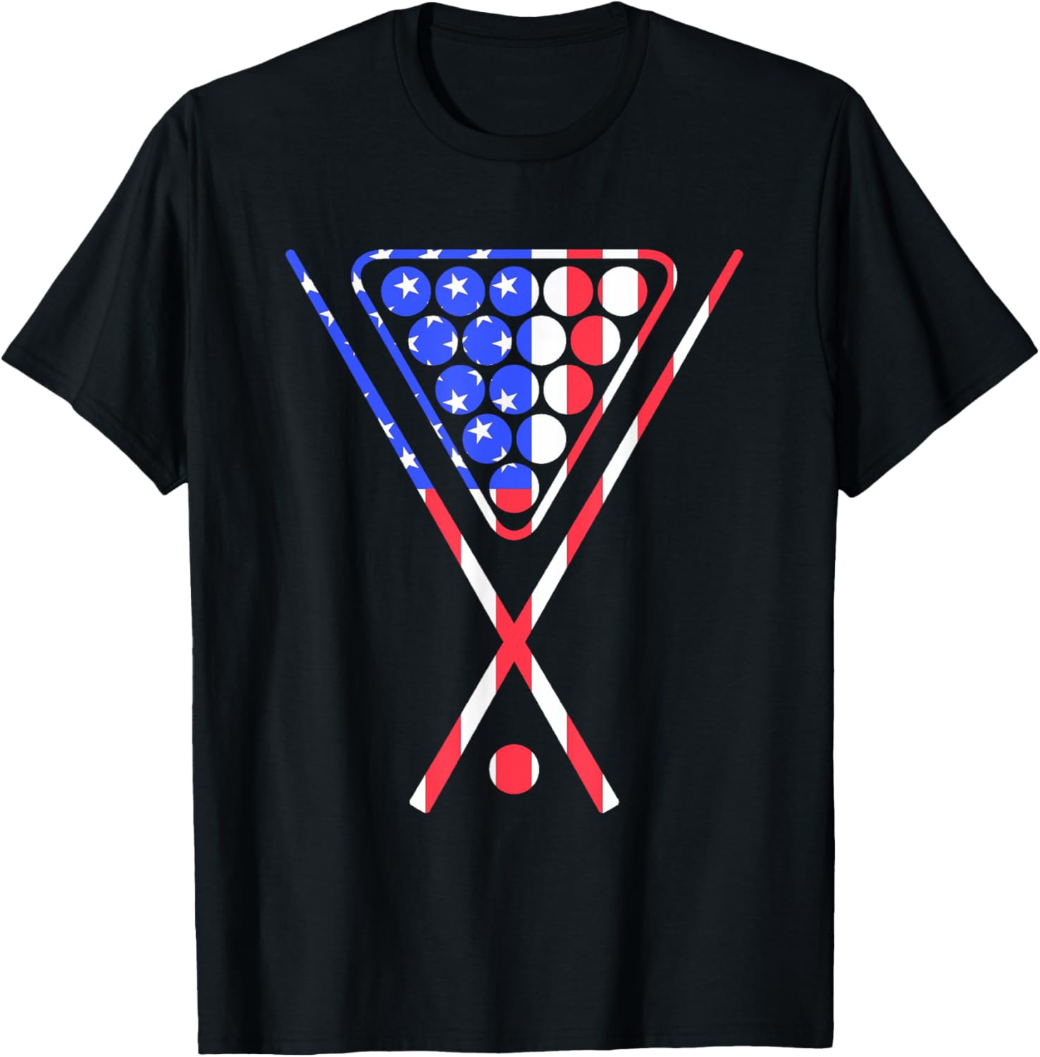 American Flag Billiards Pool Cue And Rack Design Gift