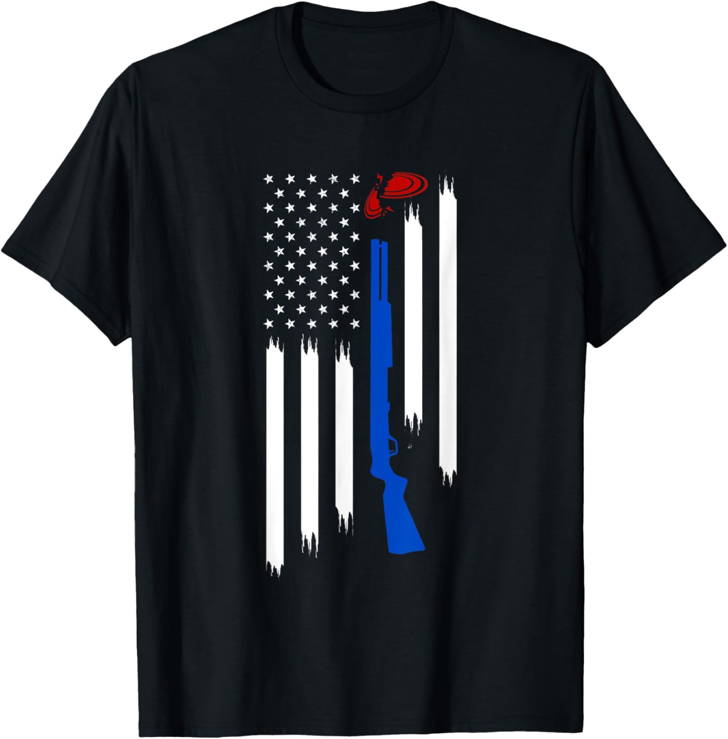 Patriotic Skeet Trap Clay Pigeon Shotgun Shooting Usa Flag