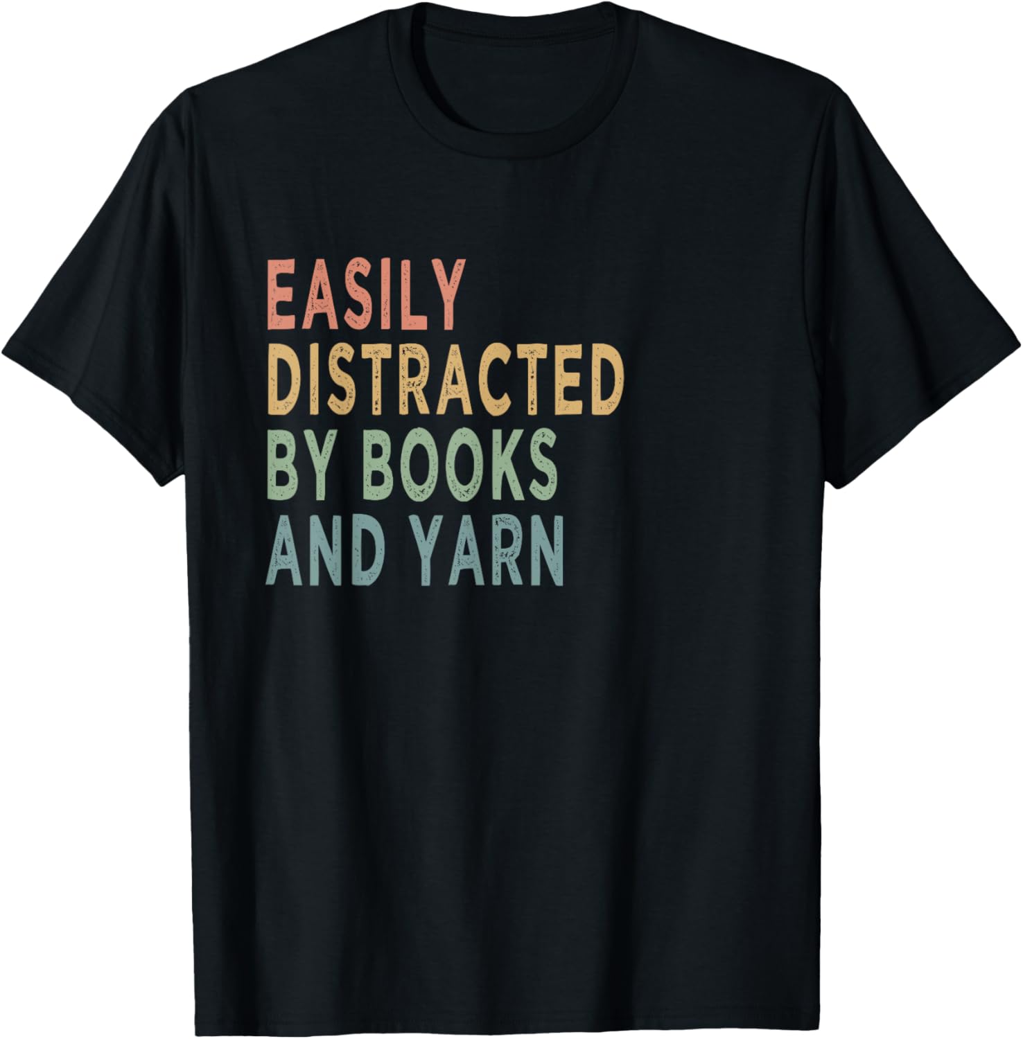 Easily distracted by books and yarn - Funny Knitting reading