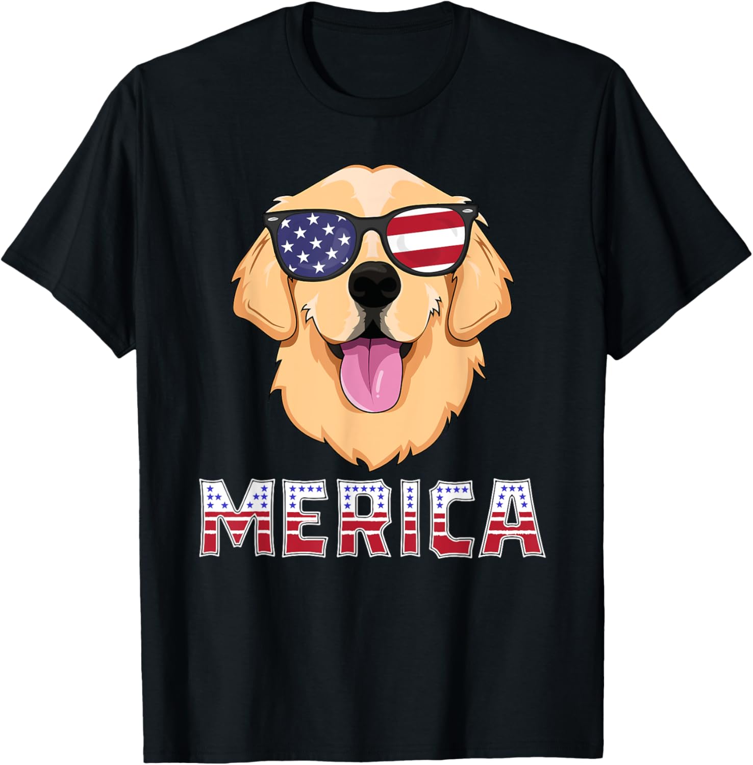 Merica Golden Retriever T Shirt For Men America Usa Dog