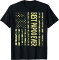 Mens Best Papoo Ever Us American Flag Funny Grandpa Fathers Day