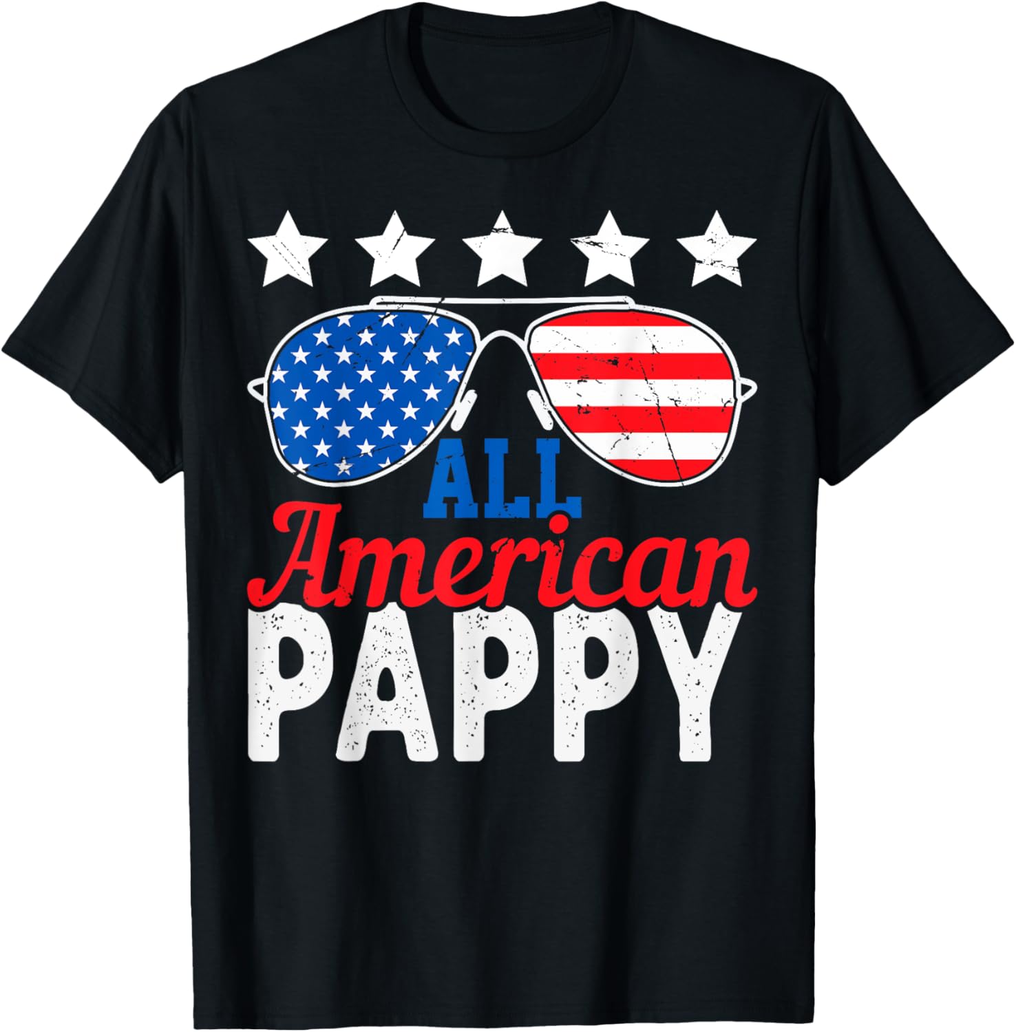 All American Pappy Happy 4Th Of July Usa Flag Sunglasses