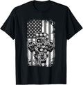 Vintage Muscle Car Piston American Flag Funny Mechanic Gift