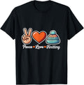Peace Love Knitting Funny Yarn Lover