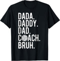 Mens Dada Daddy Dad Bruh Vintage Volleyball Coach Dad Fathers Day