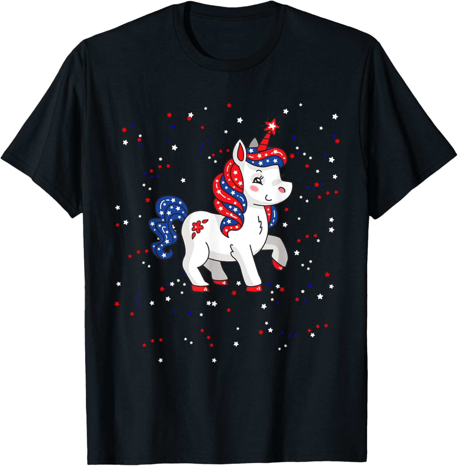 Red White And Blue Unicorn American Flag 4Th Of July Usa