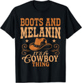 Western Country Rodeo Texas Black Cowboy Boots And Melanin