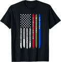 Police Military Fire Firefighter Thin Line Usa American Flag