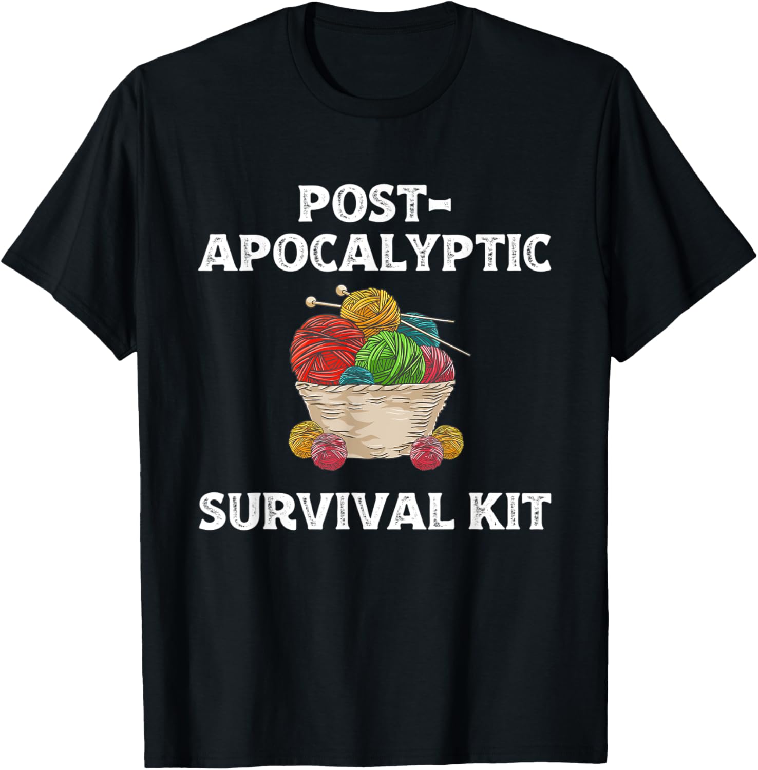 Funny Knitting Post-Apocalyptic Survival Kit Yarn Knitter