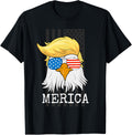 Merica Bald Eagle 4Th Of July Trump American Flag Funny Gift