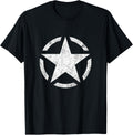 Distressed Vintage WWII US Army Star T Shirt