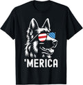 Merica Patriotic American Flag German Shepherd Dog Lover