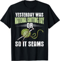 National Knitting Day Funny Pun Joke So It Seams Yarn
