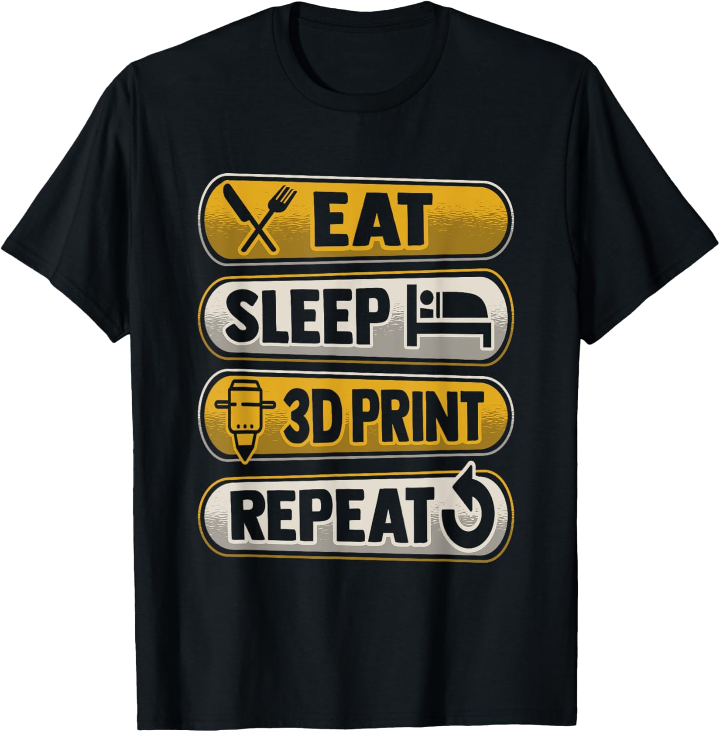 Eat Sleep 3D Print Repeat Design A 3D Printer Fan