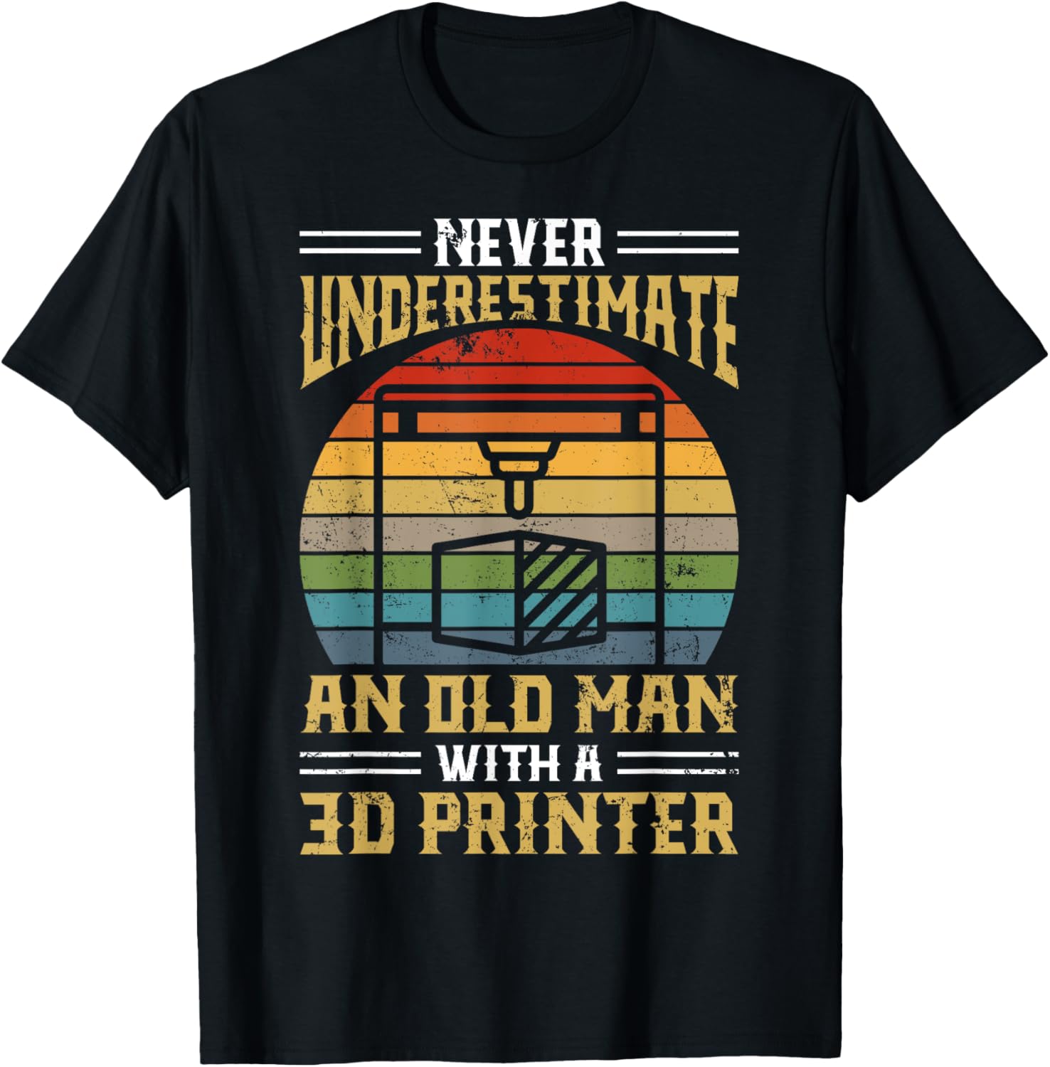 Old Man With A 3D Printer Funny 3D Printing