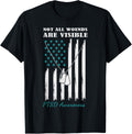 Not All Wounds Are Visible Usa Flag Ptsd Awareness