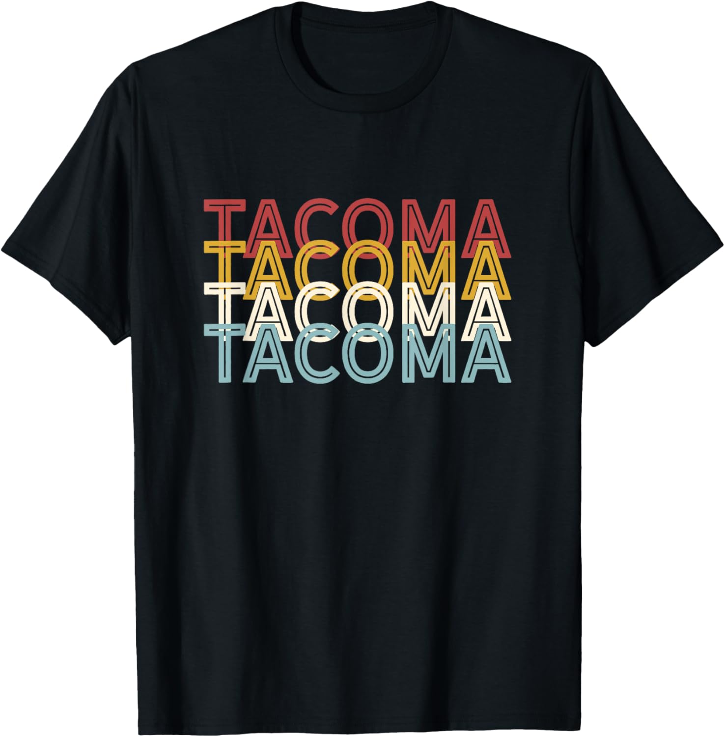 Us American City 70S Retro Usa Vintage Tacoma