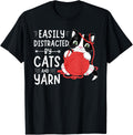 Funny Cats Quote, Easily Distracted By Cats And Yarn Lover