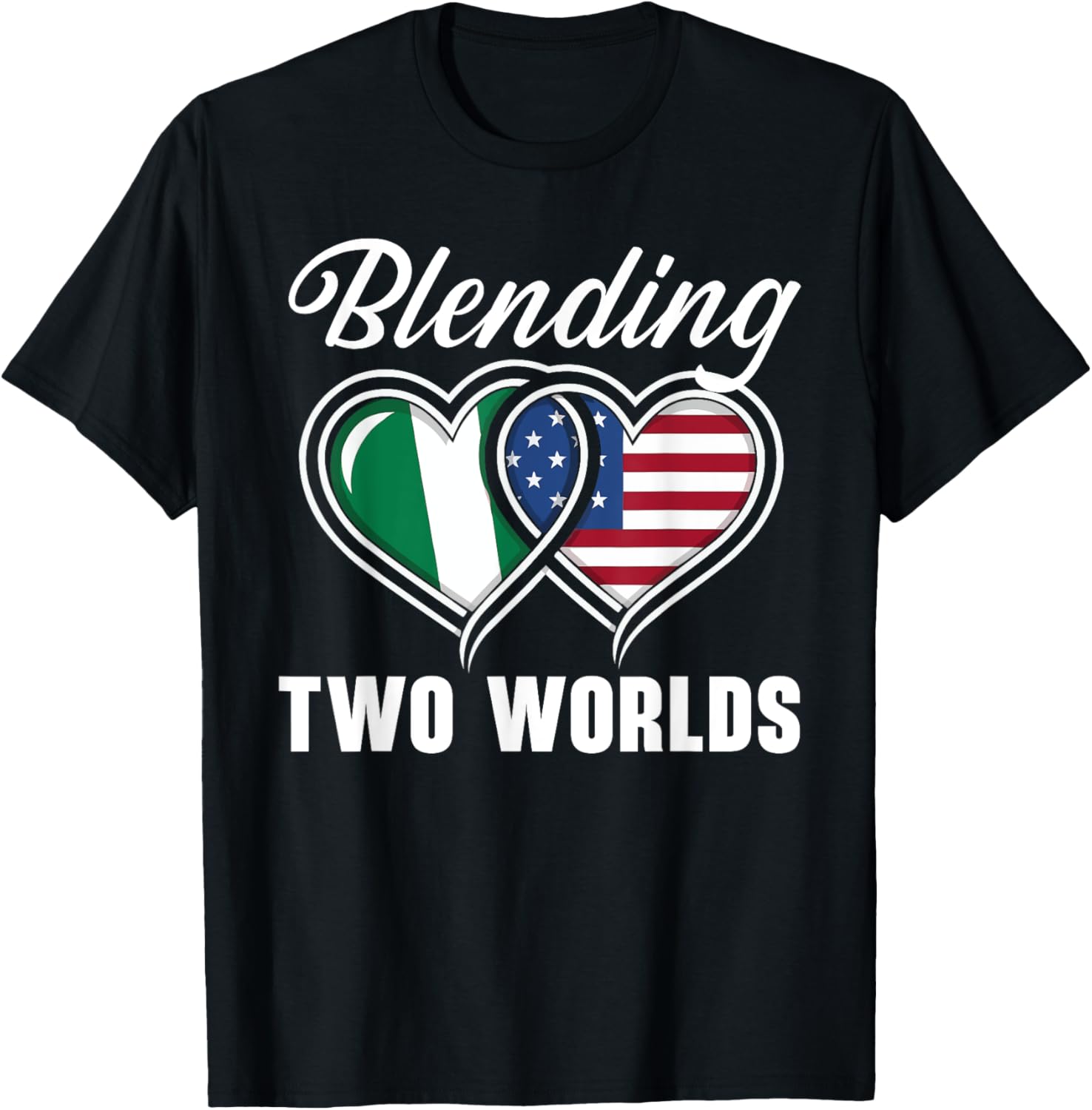 Half Nigerian Half American Usa Flag Nigeria America