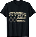 Mass Non Compliance Upside Down American Flag