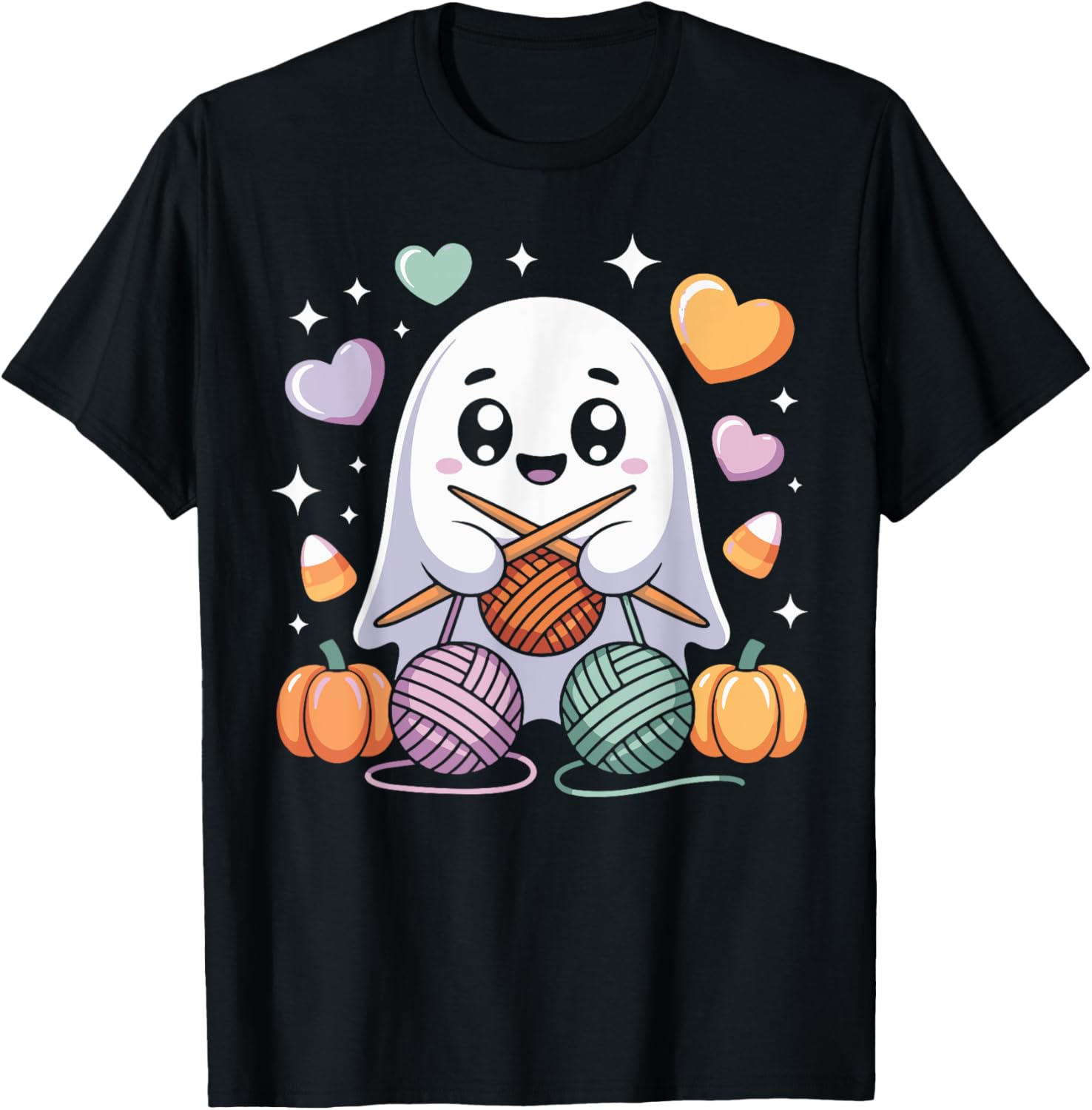 Knitting Halloween Ghost for Yarn Lovers and Crafters Women