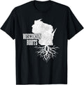 Wisconsin Roots Vintage Usa Patriotic Pride State Map