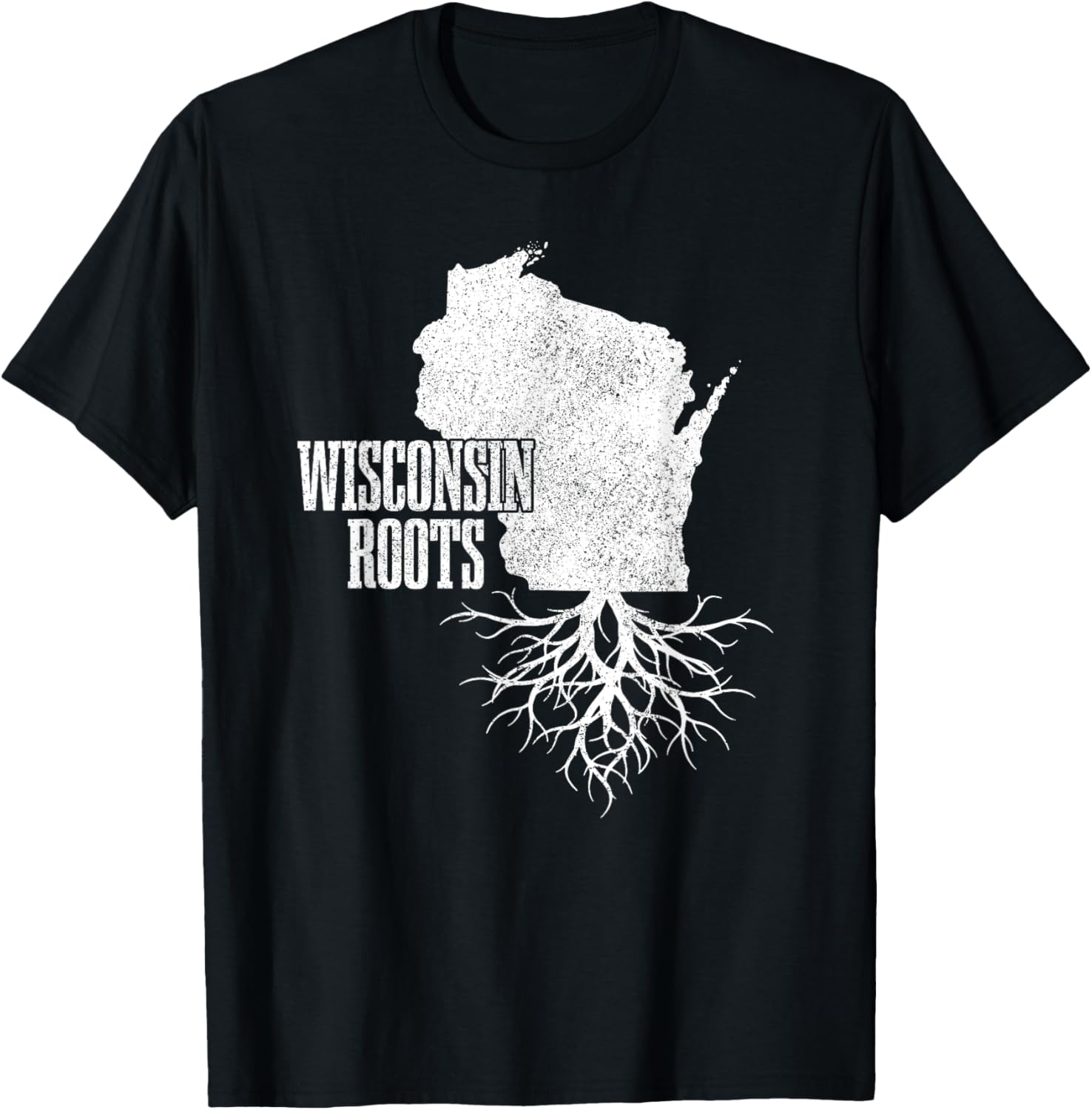 Wisconsin Roots Vintage Usa Patriotic Pride State Map