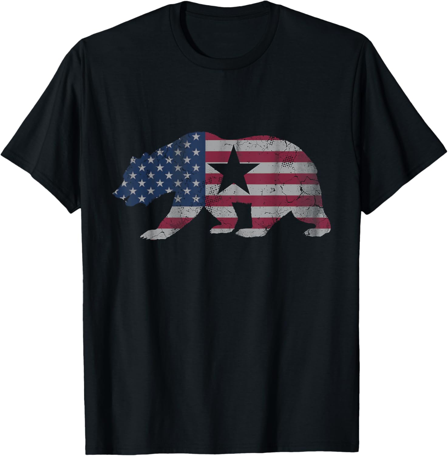 California Republic Bear American Flag 4Th Of July Usa
