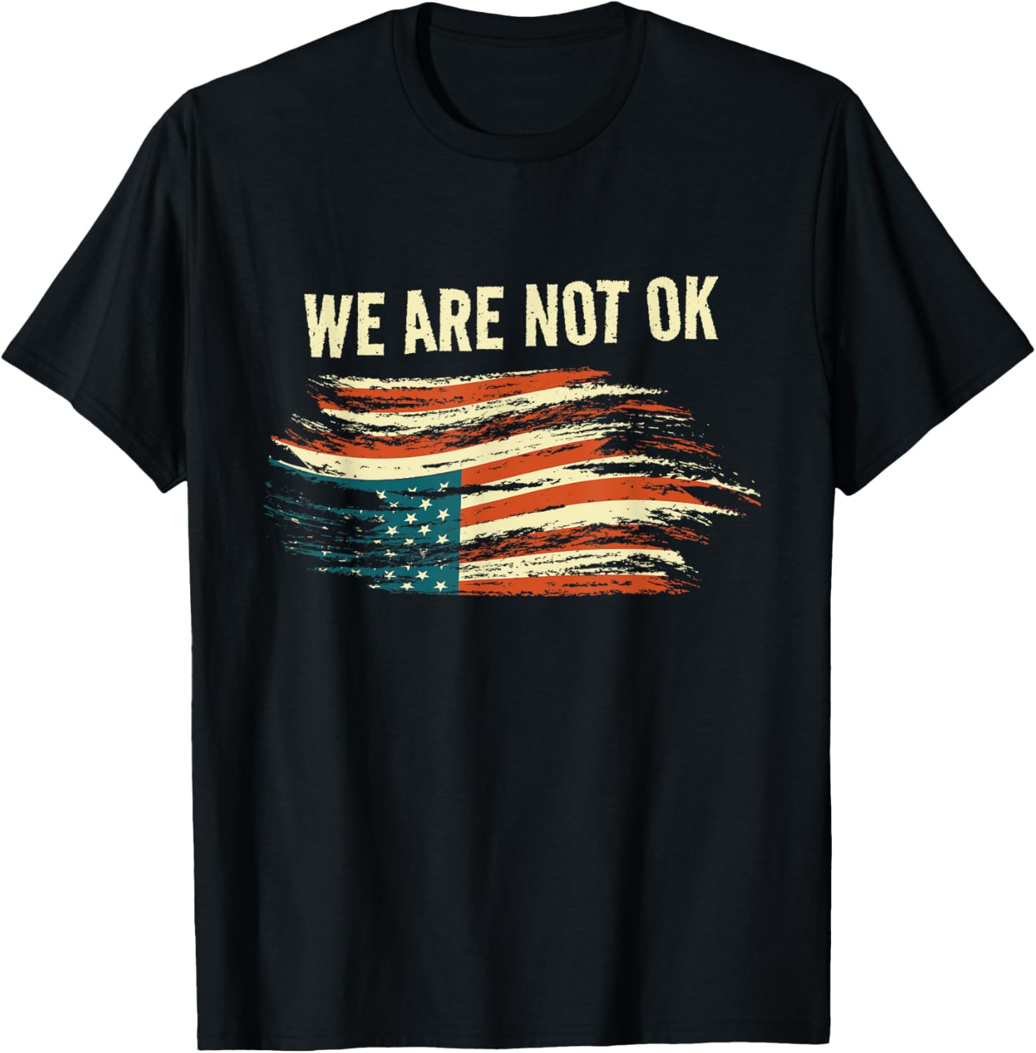 We Are Not Ok Upside Down Flag American Vintage Politics