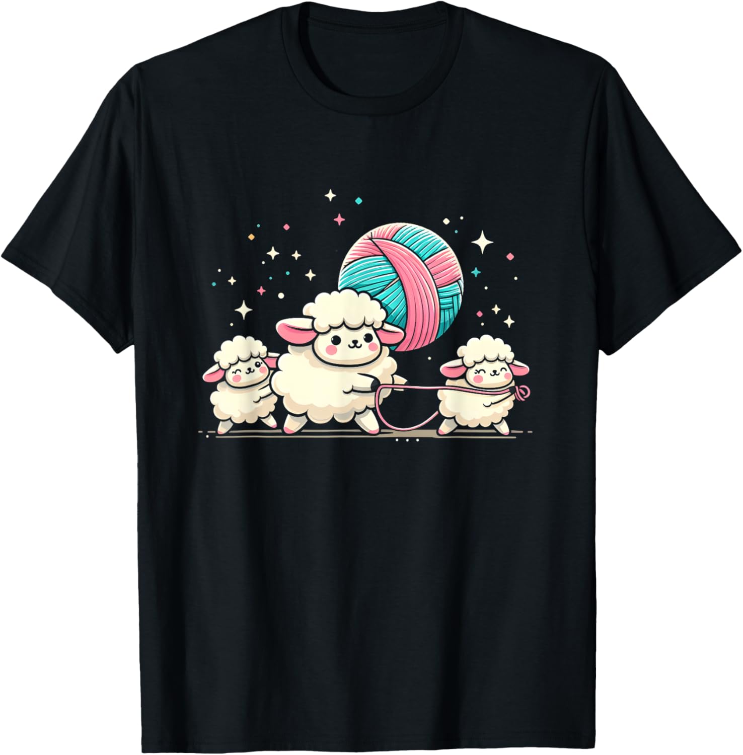 Knitting Crocheting Sheep Knitter Yarn Needle Meme Kawaii