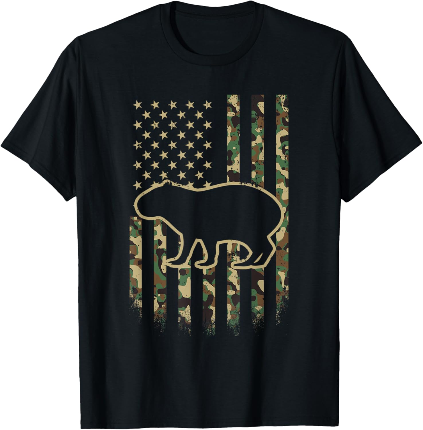 Camo American Flag Capybara Camouflage 4Th Of July Capybara