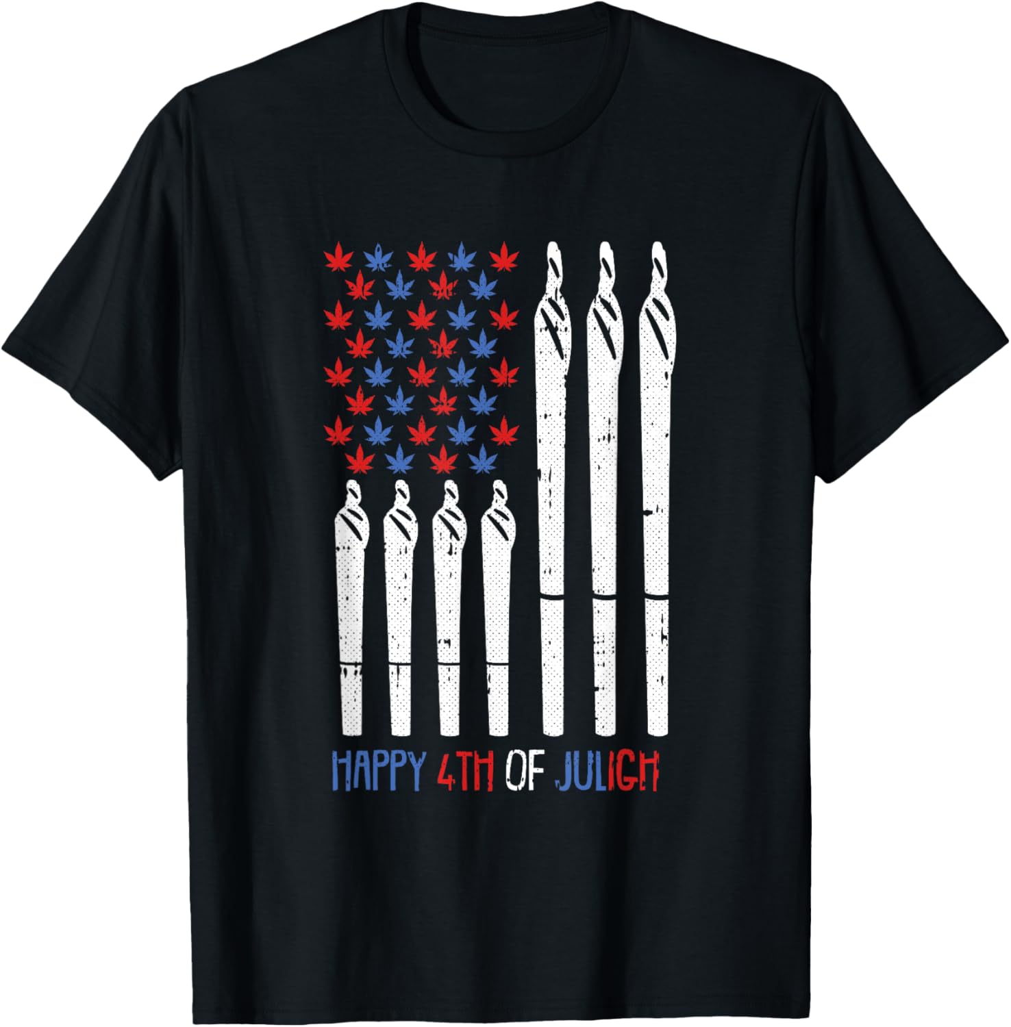 Weed American Flag 4Th Of July Funny Marijuana Joint Stoner