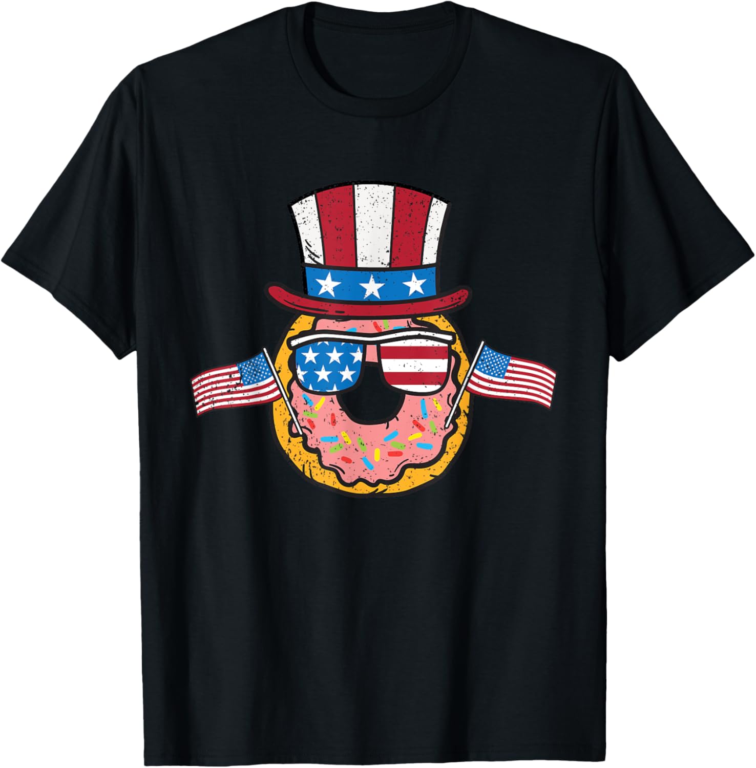 Donut American Flag 4Th Of July Doughnut Patriotic Usa