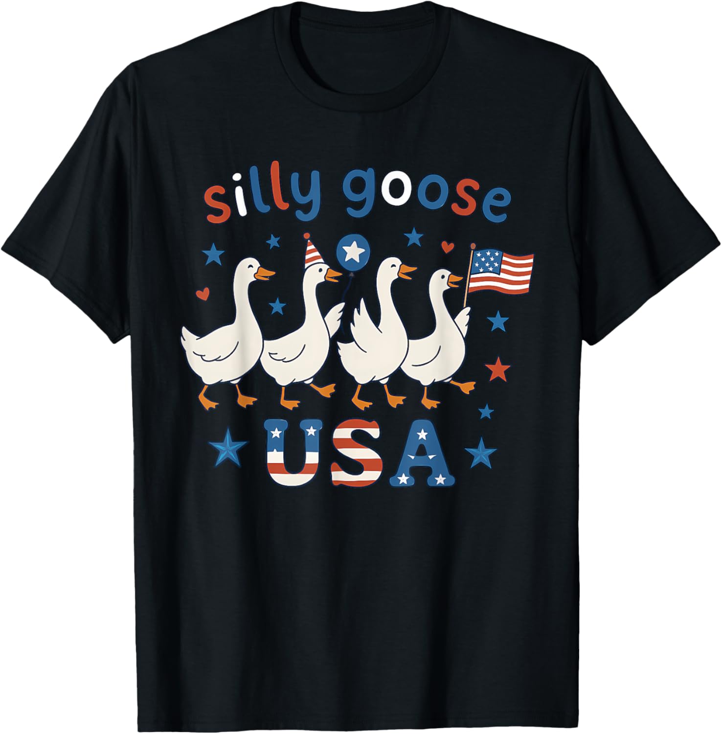 Silly Goose Usa America Goose 4Th Of July Us Flag Patriotic