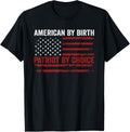 American By Birth Patriot By Choice Vintage Red Usa Flag