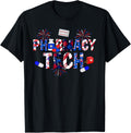 Pharmacy Tech Stethoscope Usa Flag Patriotic 4Th Of July